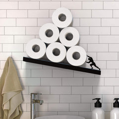 Metal Towel Rack – Metal Roll Towel Holder Wall Shelf